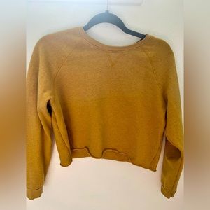 Cropped Mustard Yellow Basic Sweater